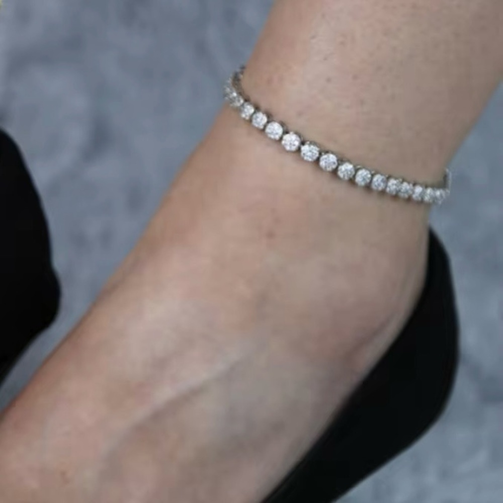 Circle Zircon Rhinestone Anklet!